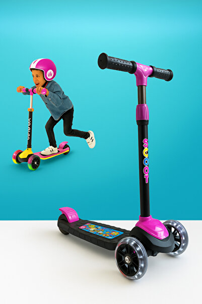 İMVULA Çocuk Scooter Led Işıklı 3 Tekerlekli Yükseklik Ayarlı Twist Scooter