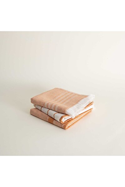 Ecocotton Комплект от 3 кърпи Elis, 100% органичен памук, боядисани в специален плат Terra-Cream, 40X60 см