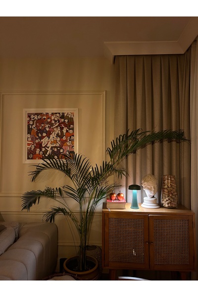 retroline Lüks Şarjlı Masa Lambası Kırmızı