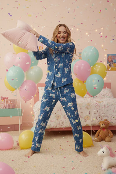 STRAWBERRY Pamuklu Düğmeli Pijama Takım