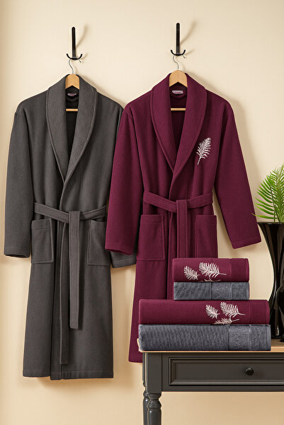 Özdilek Palmy Family Bathrobe Set 6 Pieces