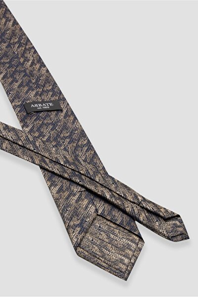 Abbate Γραβάτα 8 εκ. Μικροϊνών Πολυεστέρας Μπεζ Ανδρική Γραβάτα με σχέδιο