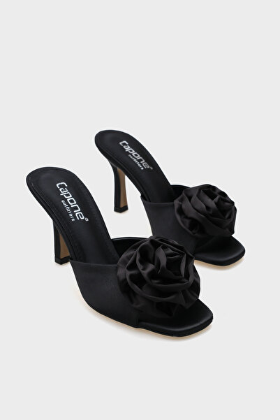 Capone Outfitters Γυναικείες παντόφλες Lou με μεσαίο τακούνι Floral Satin