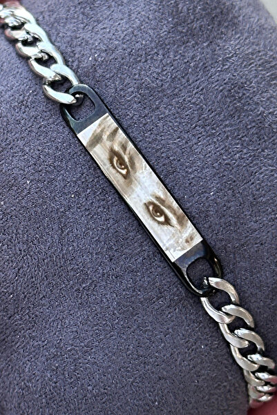 Takı Dükkanı Kişiye Özel Göz Resim Baskılı Paslanmaz Çelik Bileklik Sevgiliye...