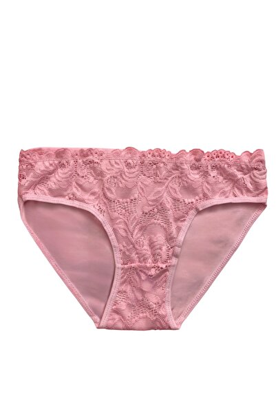 DONLİZZA 3600 Lace Front Panties Purple Ecru Pink 3 Pieces