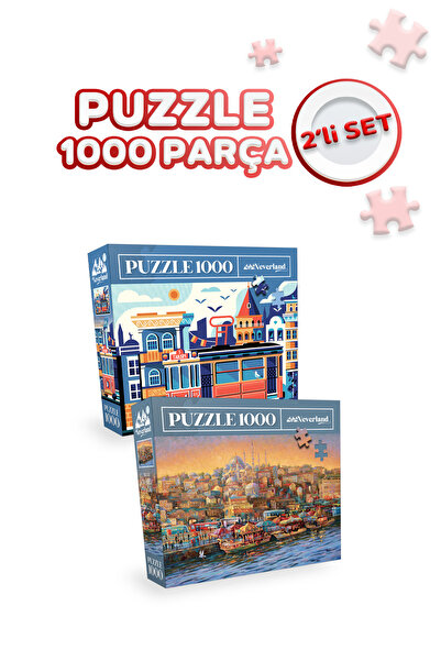 Neverland 2 ADET 1000 PARÇA PUZZLE - ISTANBUL EVENING ve İSTANBUL