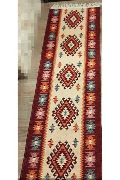 OMS Traditional red and cream carpet 60x150 cm