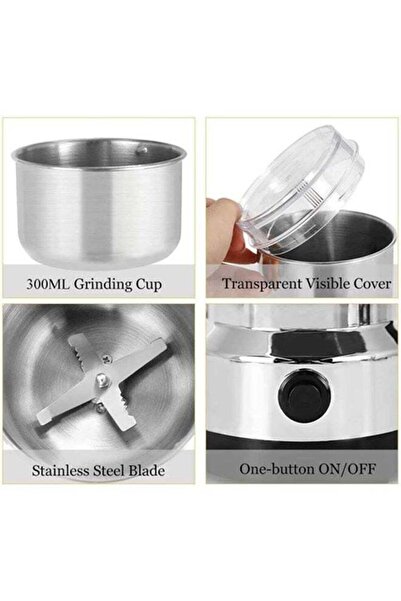 fulina 150W Spice Coffee Grinder, Electric 10s Fast Grinding Multifunction Smash Machine, Portable Dry Grai