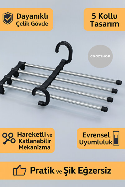 CNGZSHOP Κινητή πτυσσόμενη κρεμάστρα μέσα στο ντουλάπι Υφασμάτινη κρεμάστρα τ...