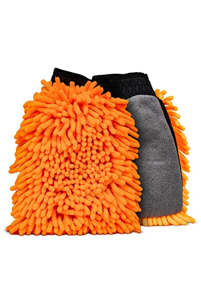 Nasiol Çift Taraflı Mikrofiber Süper Yumuşak Peluş Araç Yıkama Eldiveni-Çiziksiz ve Detaylı Temizlik