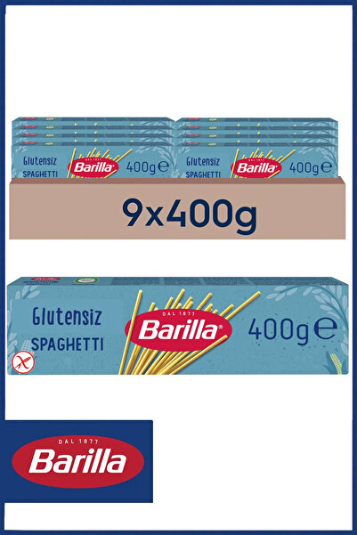 Barilla Glutensiz Spagetti (SPAGHETTİ) Makarna 400 gr X 9 Adet