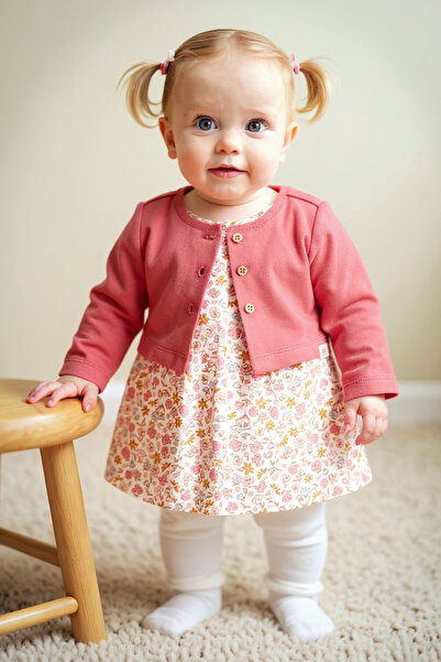 Carter's Kız Bebek Pembe Elbise Set