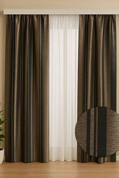 Miabella Home Taffeta Single Wing Background Curtain Type 3 145x270 cm 12488