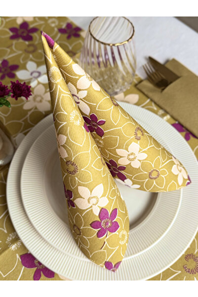 Mank Șervețele de masă festive Linclass - Cora (aurii) / 40 x 40 cm / 50 buc