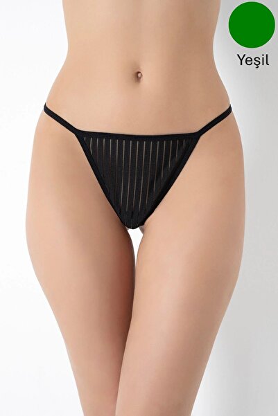 G-BOX Şerit Detaylı T-String Külot