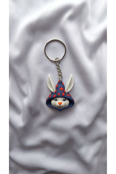 Rodopiva سلسلة مفاتيح على شكل أرنب ساحر لطيف