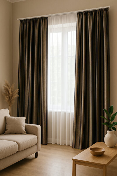 Miabella Home Taffeta Single Wing Background Curtain Type 3 145x270 cm 12488