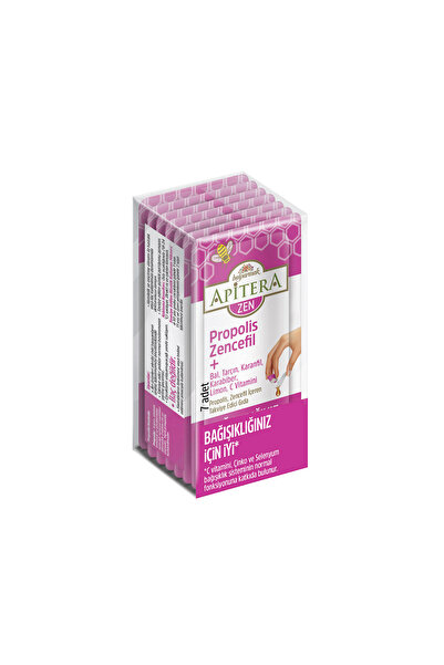 Apitera ZEN Doğal Bal, C Vitamini, Çinko, Zencefil, Tarçın, Karanfil Karabiber Limon ve Propolis İçeren 7’li