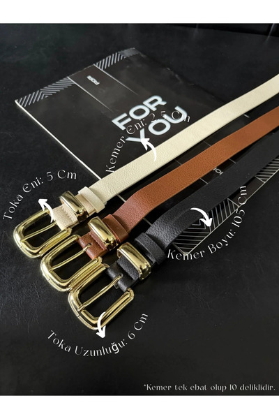 Fiori حزام نسائي مطلي بالذهب مكون من 3 قطع، حزام للسترة، حزام للملابس، حزام للقميص