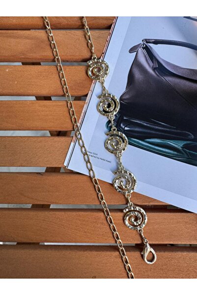 ila bags Curea de aur cu lanț spiralat