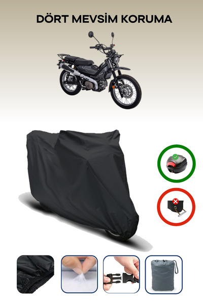 Breen Black Altai Tank X125 Topcase Compatible Motorcycle Tarpaulin Waterproo...