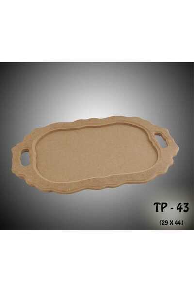 SEKAY AHŞAP Ahşap boyanabilir dikdörtgen tepsi-sunumluk