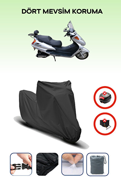 Breen Dorado Akida Scooter 125 علامة تجارية سوداء للدراجة النارية، حقيبة خلفي...