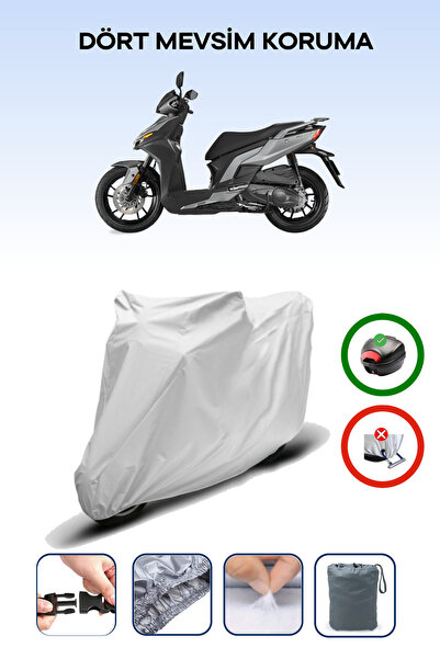 Breen حقيبة ظهر متوافقة مع ماركة Kymco Agility S 125 الرمادية للدراجات النارية