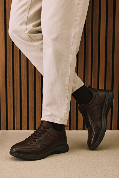 Ziya , Ανδρικά παπούτσια από γνήσιο δέρμα 1531002Z2089 Καφέ