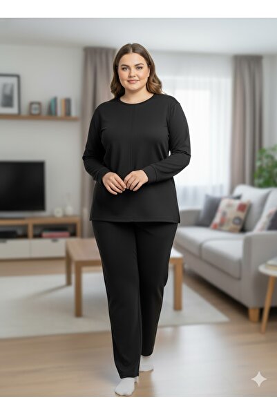 FAMESTEKSTİL Women's Lycra Flexible Fabric Tracksuit Set