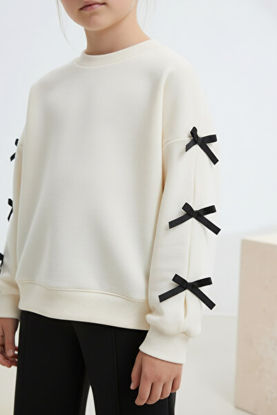 Minipodyum Панталони в испански стил с панделки на ръкавите и клинчета за момичета