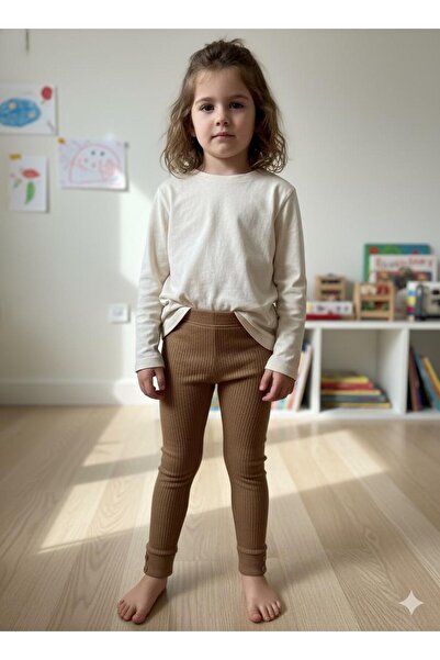 Meriç bebe Colanți tricotați pentru copii cu nervuri cu nasturi