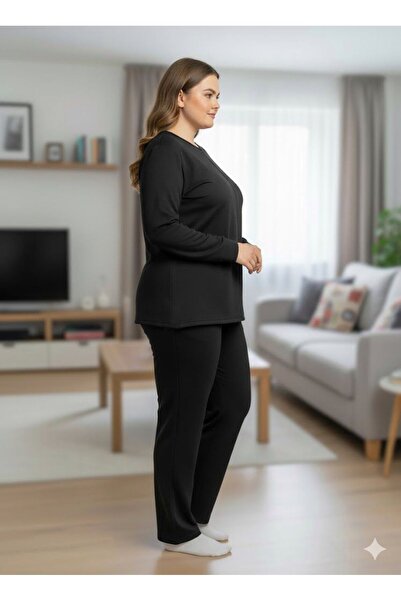 FAMESTEKSTİL Women's Lycra Flexible Fabric Tracksuit Set