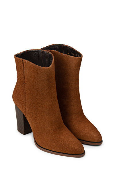 Deery Hakiki Süet Taba Rengi Kadın Bot