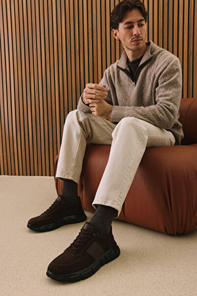 Ziya , Ανδρικά παπούτσια από γνήσιο δέρμα 1531025Z25102 Καφέ