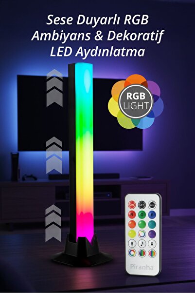 Piranha 8880 Sese Duyarlı Rgb Ambiyans & Dekoratif Led Aydınlatma / Usb Tak Çalıştır/uzaktan Kumanda / Tv-pc
