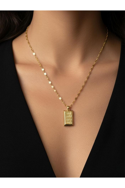 marvelous Kadın Külçe Altın Görünümlü Kolye Modeli