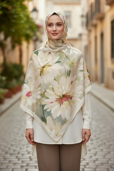 Onur Shawl - New Trend Colors Watercolor Pattern Fashion Soft Shawl Seasonal Fabric Quality Store