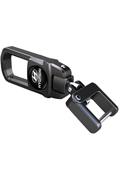 OEM Breloc auto metalic, Hyundai, design premium, aluminiu, negru