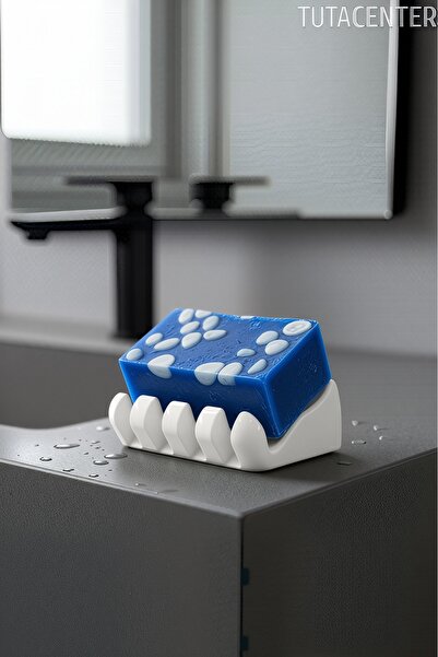 TUTACENTER Su Tutmayan Beyaz Sabunluk – Modern Plastik Tasarım