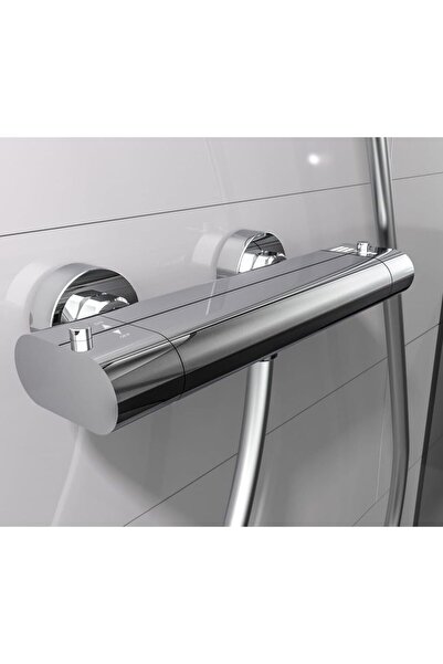 4basix خلاط دش حراري مع قفل أمان عند 38 درجة مئوية - كروم