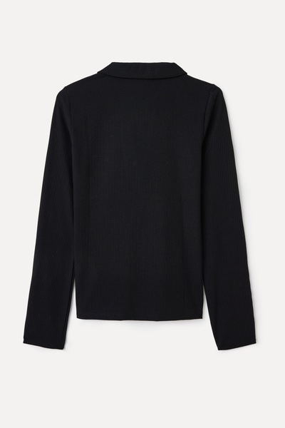 Mudo Polo Collar Long Sleeve T-Shirt