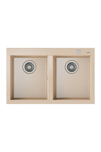 Teka FORSQUARE 790 TG Granit Evye, Avena Beige, Çift Hazneli, 79x50 cm, Tezga...