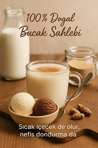 MEŞHUR BUCAK SALEBİ Doğal - Katkısız Salep - 250 Gr.- Sıcak İçecek ve Dondurm...