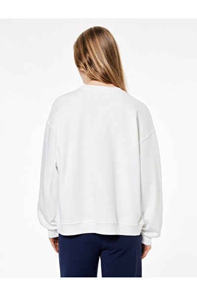 Koton Stitch Licensed Crew Neck Printed Oversize Sweatshirt