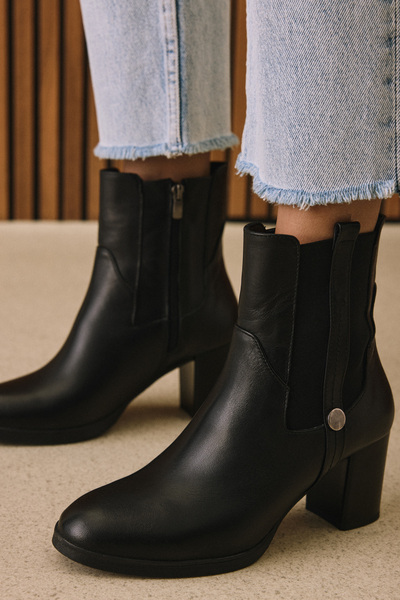 Ziya , Kadın Hakiki Deri Bot 1531022Z7546 Siyah