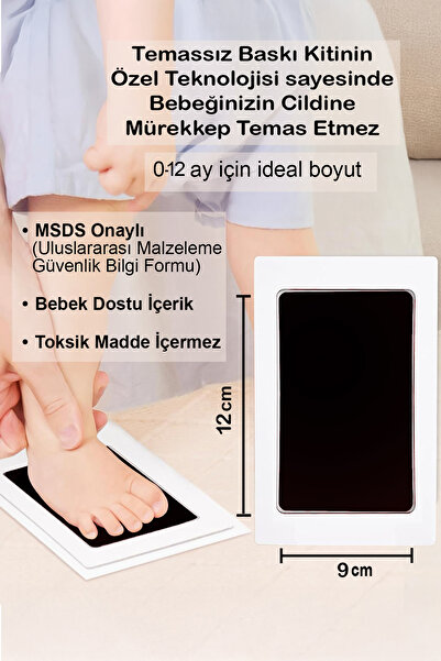 Moky Design Bebek İlk Yıl Fotoğraf Anı Çerçevesi (38x23cm), Aylık Konsept Resimler ve Erkek Yenidoğan Hediyesi