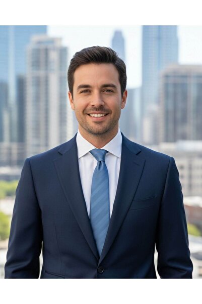 1001 Kravat 8 Cm Genişliğinde Klasik Çizgili Mavi Kravat