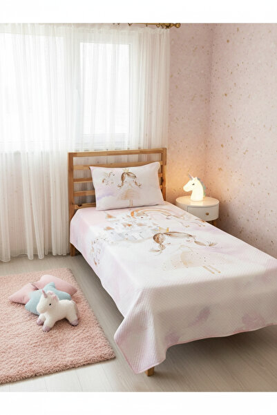 Evmila Masal Prensesi Desenli Tek Kişilik Pike Takımı 160x230 Cm