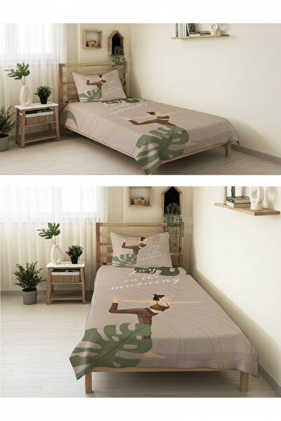 Evmila Sporcu Kadın Desenli Genç Ve Çocuk Baskılı Tek Kişilik Pike Takımı 160...